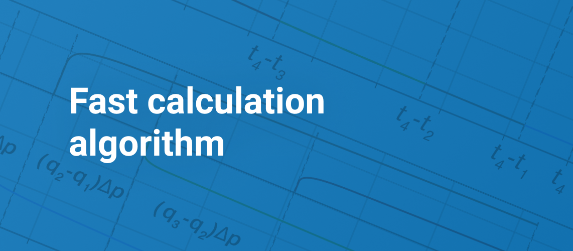 The efficient method for pressure calculation at variable rate